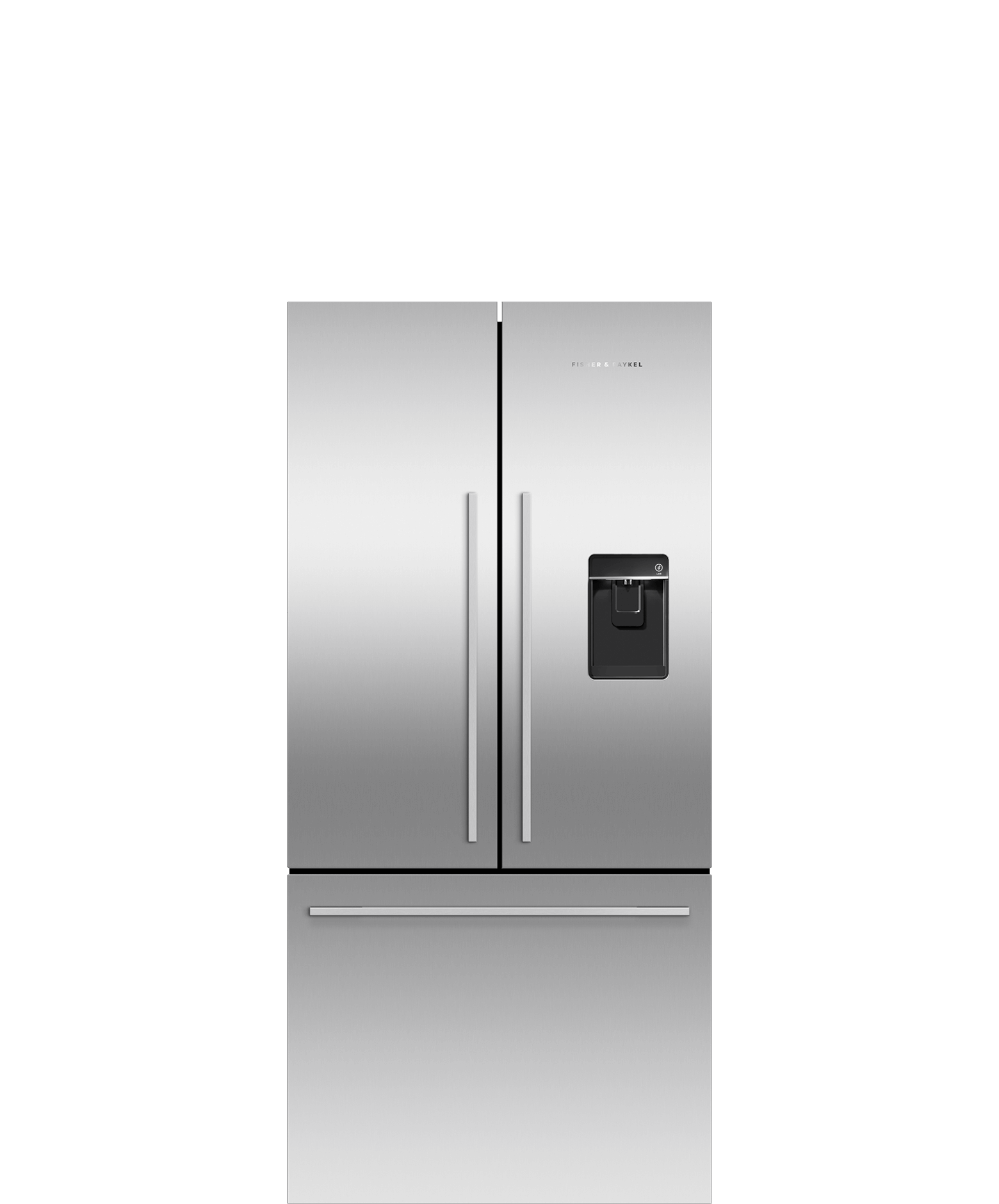 Freestanding French Door Refrigerator Freezer, 79cm, 439L, Ice & Water