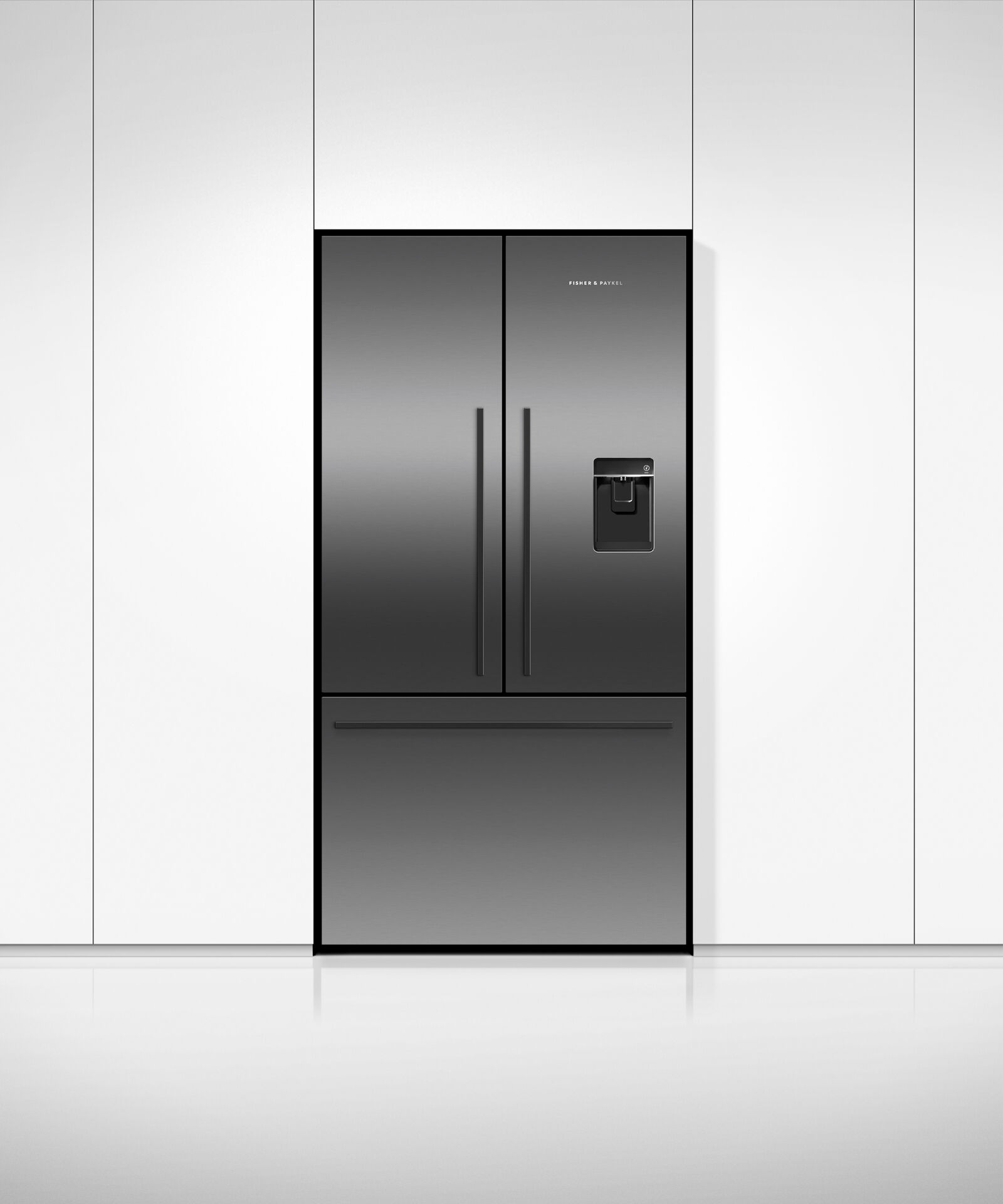 黑色法式對開門雪櫃, 90cm, 自動製冰和冰水, gallery image 3.0