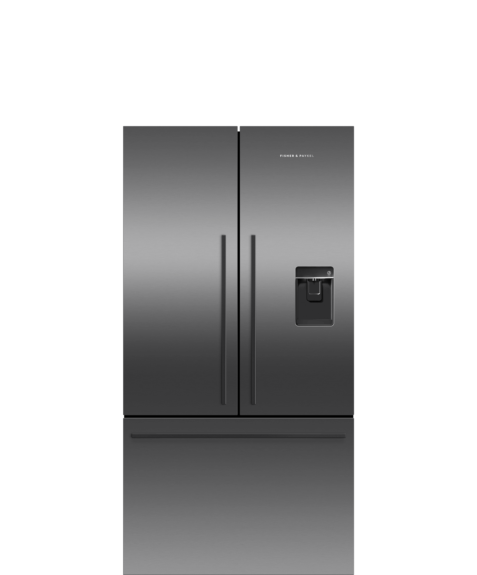 Freestanding French Door Refrigerator Freezer, 90cm, 545L, Ice & Water