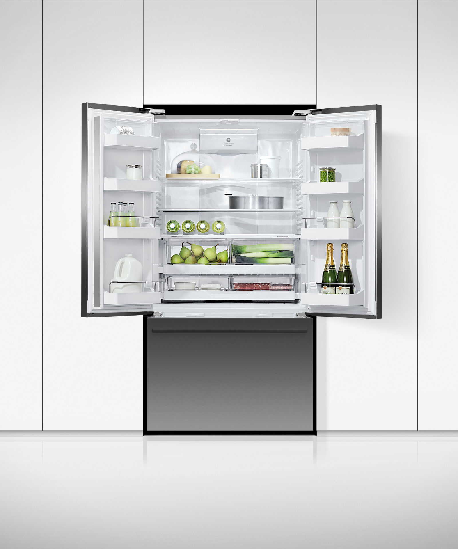 黑色法式對開門雪櫃, 90cm, 自動製冰和冰水, gallery image 4.0