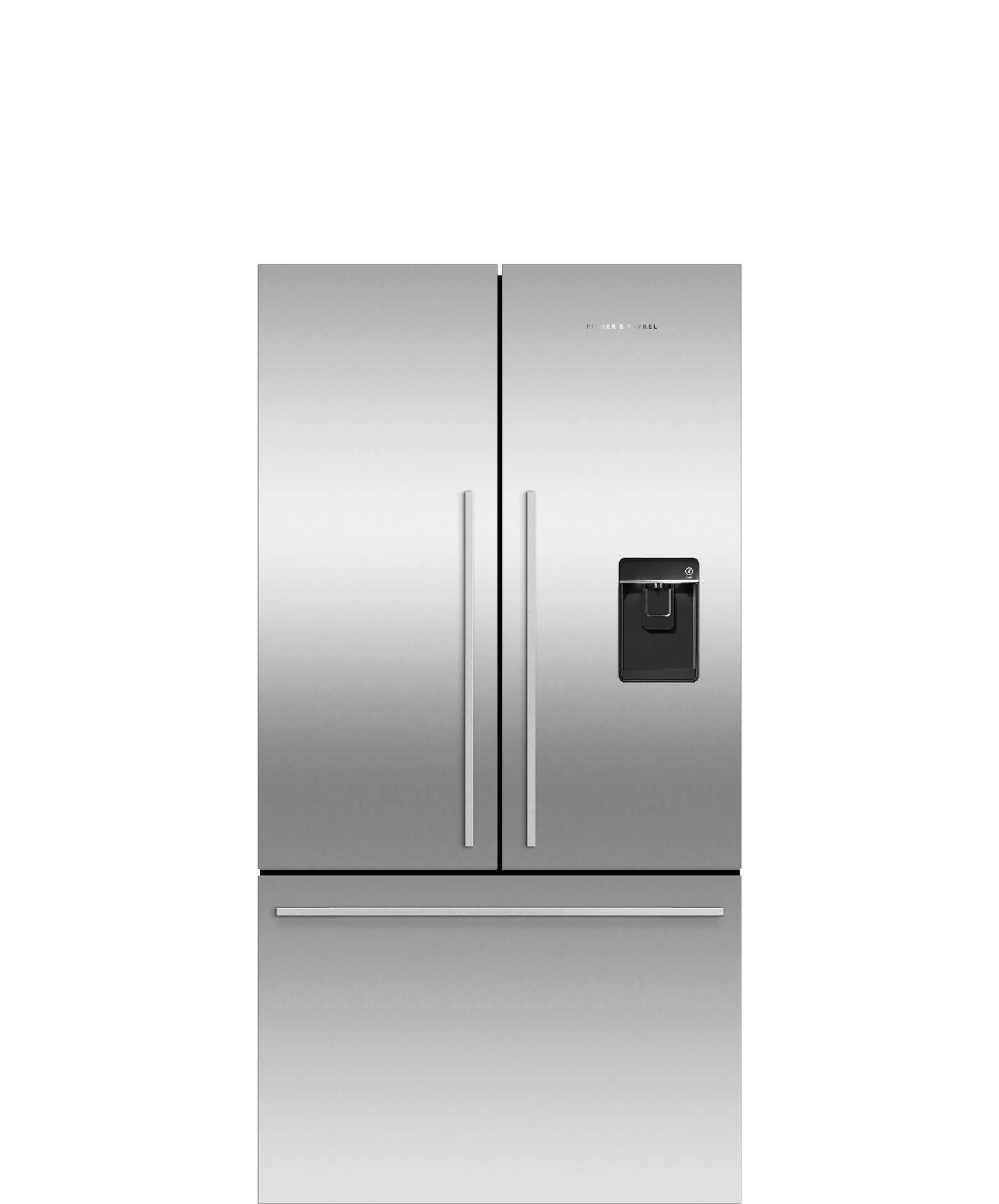 Freestanding French Door Refrigerator Freezer, 90cm, 545L, Ice & Water