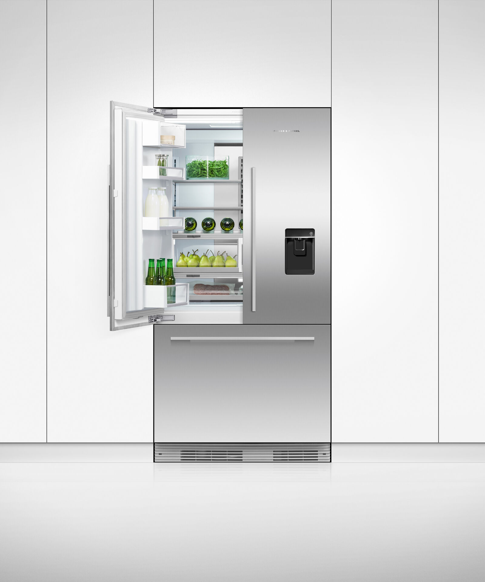 Integrated French Door Refrigerator Freezer, 90cm, Ice & Water gallery image 13.0