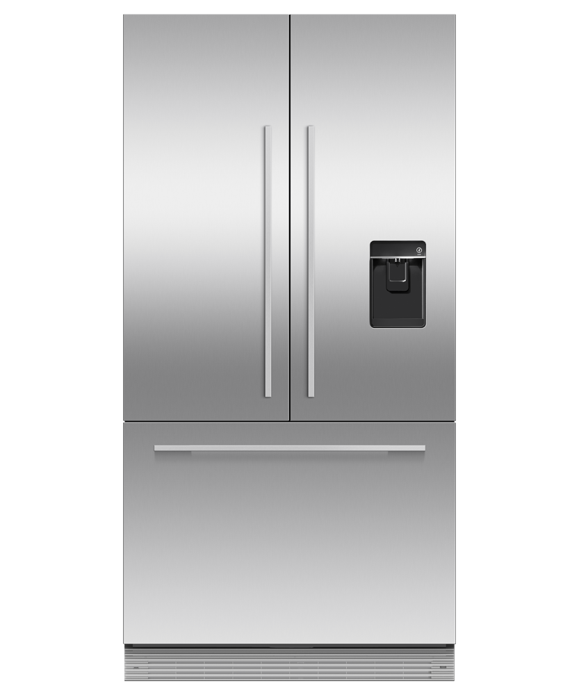 Integrated French Door Refrigerator Freezer, 90cm, Ice & Water, pdp