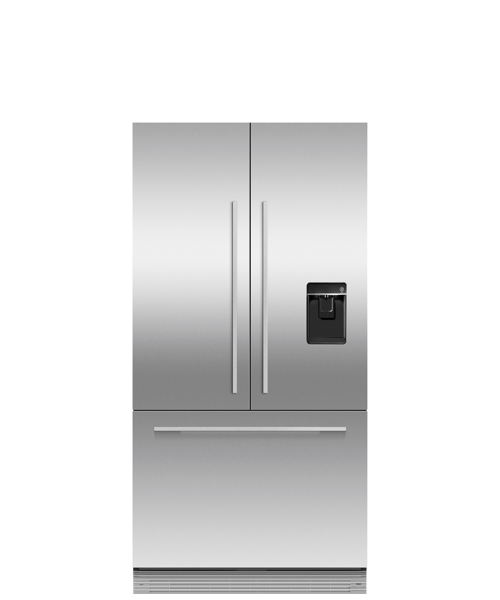 Integrated French Door Refrigerator Freezer, 90cm, Ice & Water